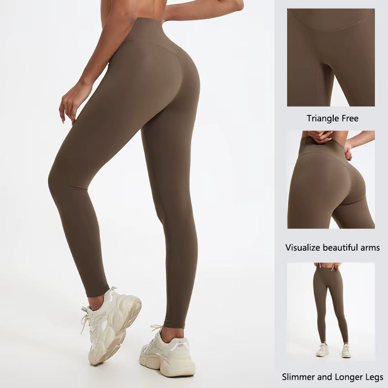 Super Soft Fabrics High Waist Leggings Quick-Dry Gym Yoga Pants Running Workout Tights Push up Sports Leggings Women